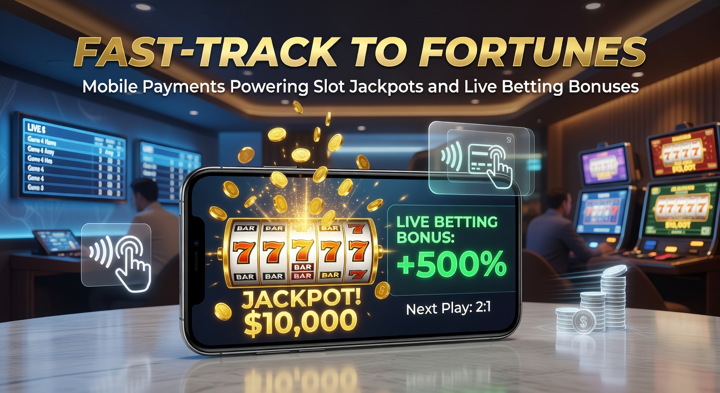Live-Betting-Schnittstelle auf Mobilgerät mit aktiviertem Bonus nach mobiler Einzahlung und pulsierenden Slot-Jackpot-Anzeigen