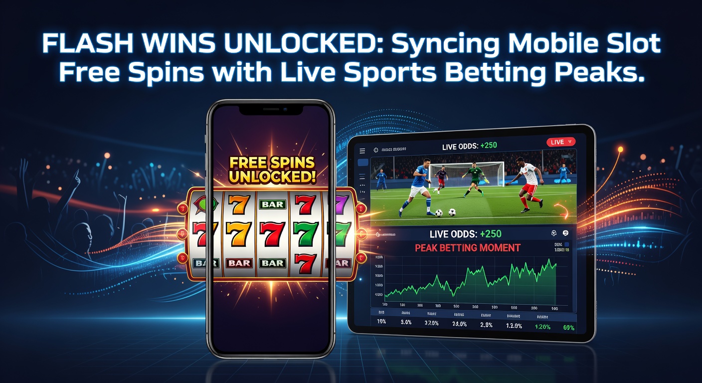 Smartphone mit Slotspiel und Live-Fußballübertragung im Hintergrund, das die Synchronisation von Free Spins und Sportwetten zeigt