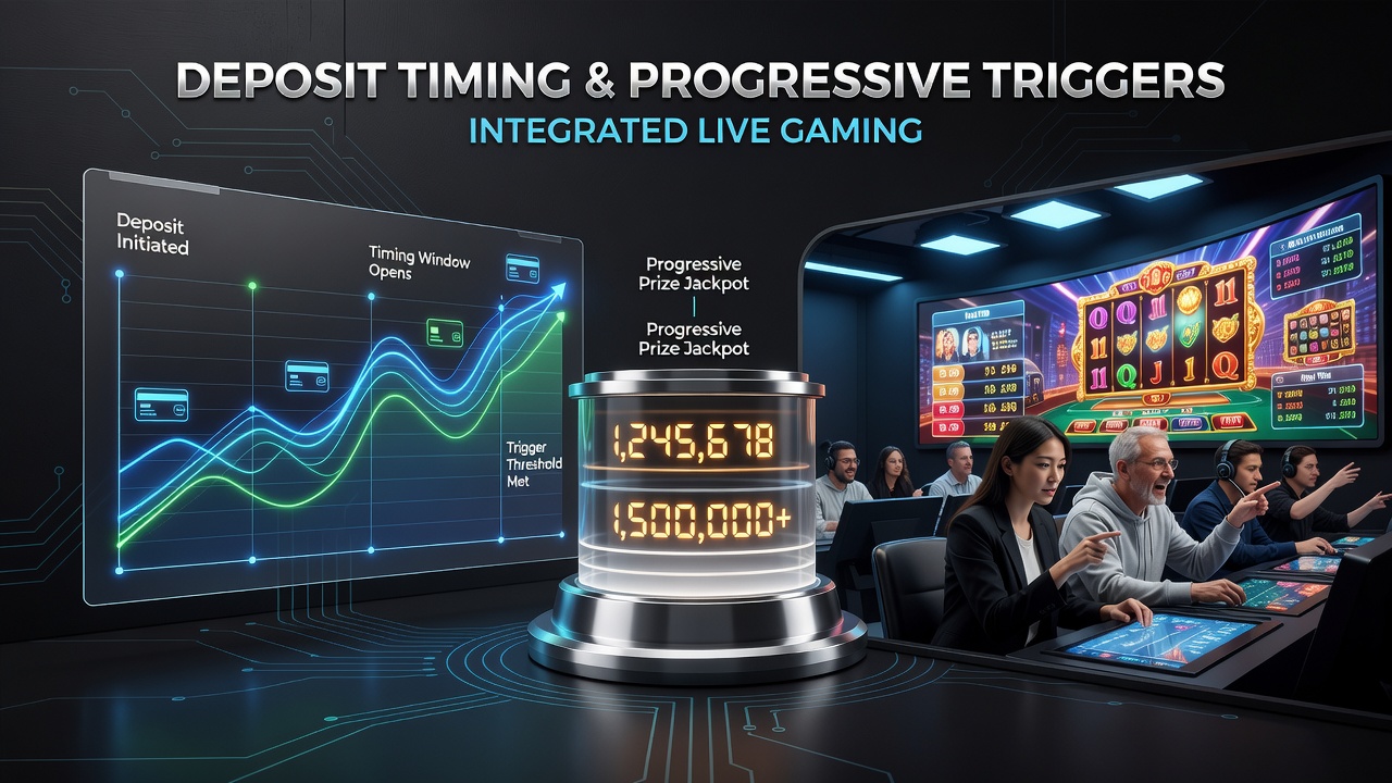 Diagramm zur Synchronisation von Einzahlungszeitpunkten mit progressiven Jackpot-Triggern in Live-Gaming-Plattformen