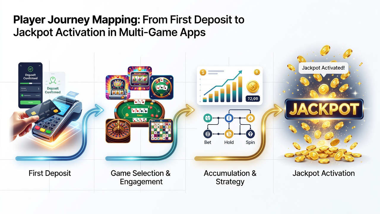 Detaillierte Darstellung von Nutzerpfaden und Jackpot-Mechanismen in hybriden Gaming-Apps